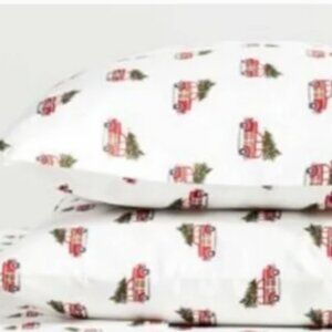 Pottery Barn Woody Car Cotton Pillowcases Christmas Holiday